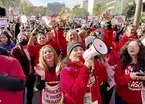 LA schools workers strike for better wages and conditions