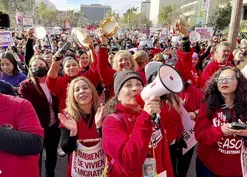 LA schools workers strike for better wages and conditions