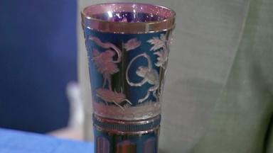 Appraisal: Bohemian Overlay Glass Vase, ca. 1920