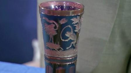 Video thumbnail: Antiques Roadshow Appraisal: Bohemian Overlay Glass Vase, ca. 1920