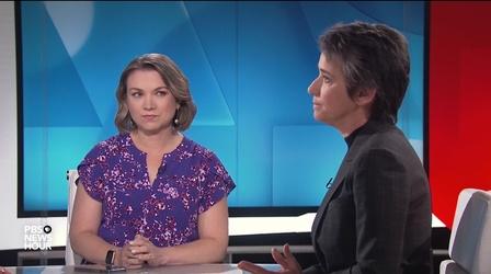 Video thumbnail: PBS NewsHour Tamara Keith and Amy Walter on Gaza protests hurting Biden