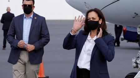 Video thumbnail: PBS NewsHour North Carolina draws Harris and Trump in campaign stops