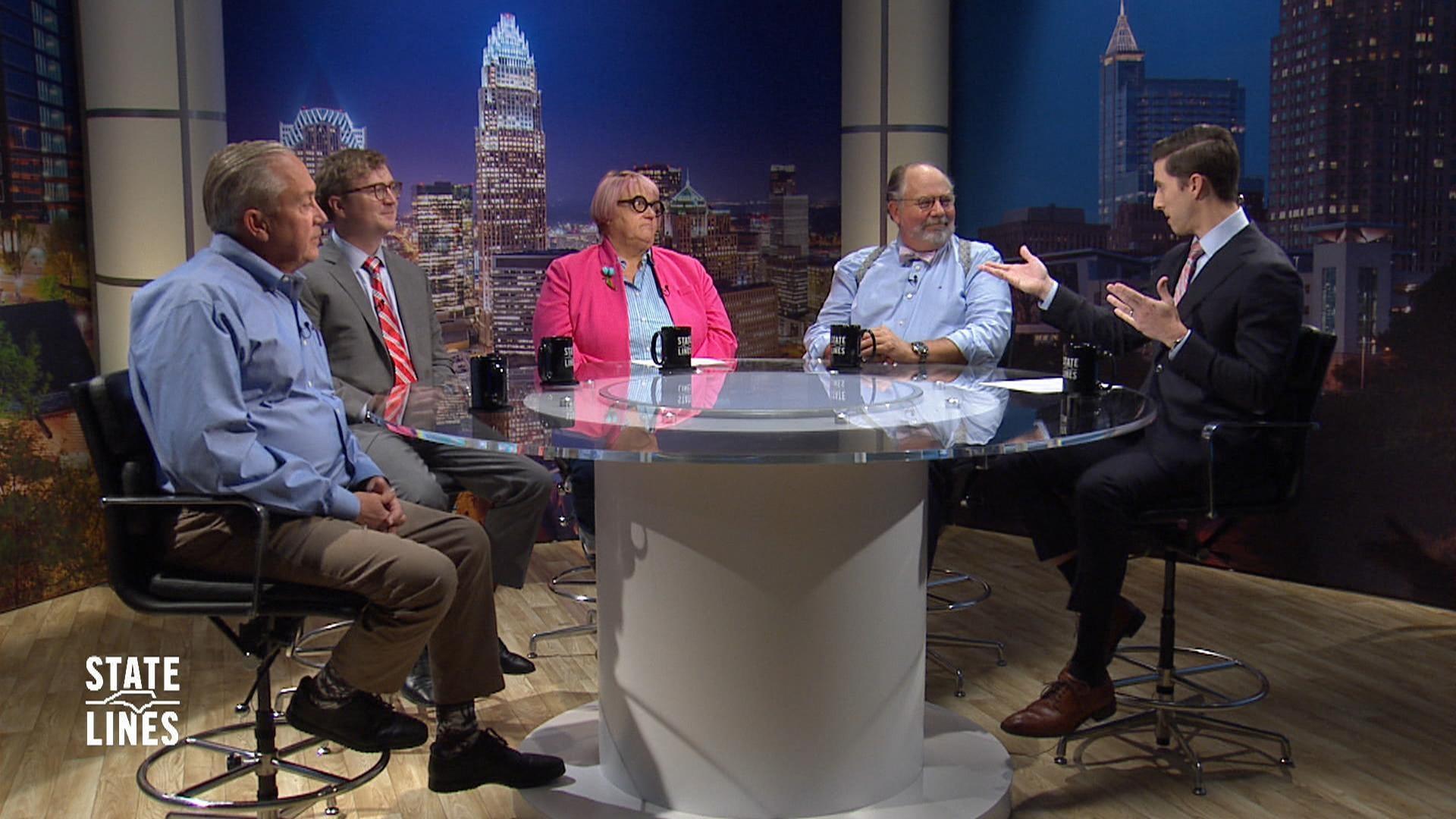 Host of State Lines, Kelly McCullen and panelists.