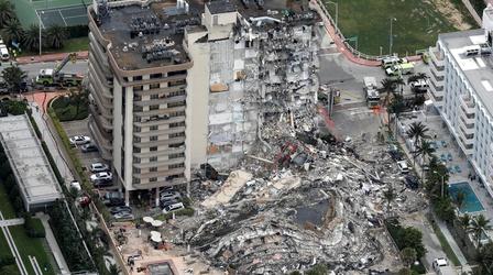 Video thumbnail: PBS NewsHour Mayor Burkett on catastrophic Surfside building collapse