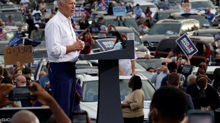 Video thumbnail: PBS NewsHour How Biden and Trump are talking about COVID as they campaign