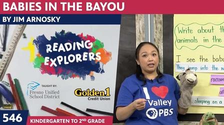 Video thumbnail: Reading Explorers K-2-546: Babies In The Bayou by Jim Arnosky