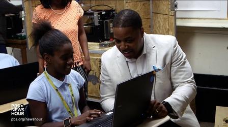 Video thumbnail: PBS NewsHour Arkansas innovation hub sparks a new generation of makers