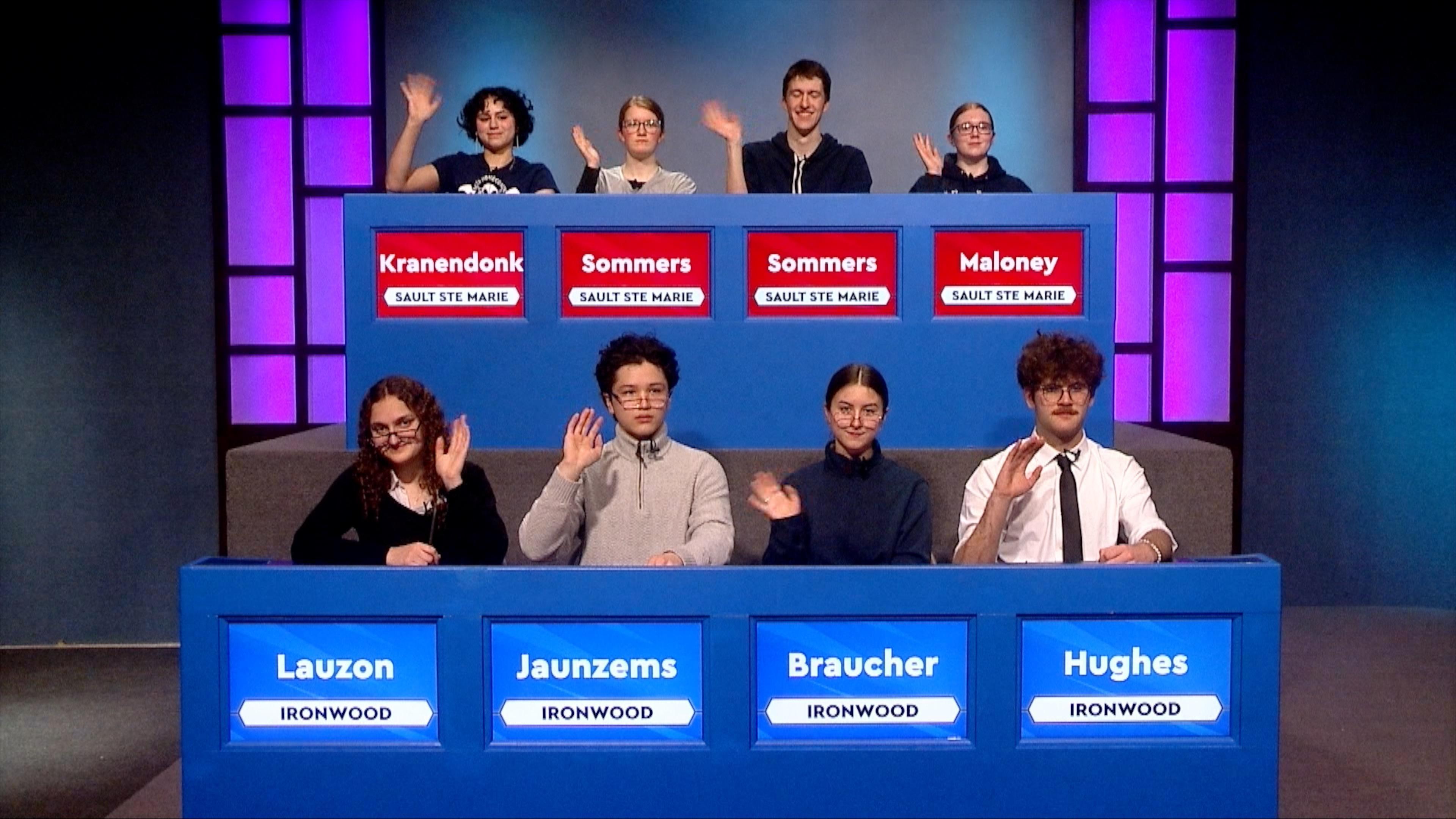 Sault Ste. Marie takes on Ironwood in this final championship round of WNMU-TV's quiz tournament.