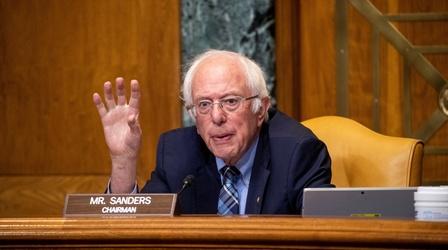 Video thumbnail: PBS NewsHour Sen. Sanders on corporate and wealth taxes, climate change