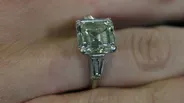 Appraisal: Asscher-cut Diamond Ring, ca. 1925