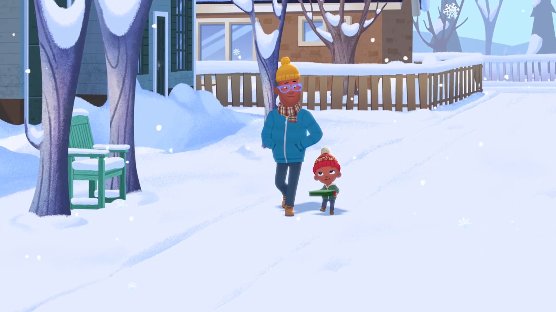 Al and Benny's Snowy Walk