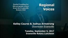 Video thumbnail: Evansville Rotary Club Regional Voices: Kelley Coures & Joshua Armstrong