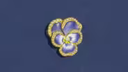 Appraisal: Krementz & Co. Pansy Pendant Brooch, ca. 1900