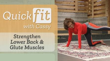 Video thumbnail: Quick Fit with Cassy Strengthen Lower Back & Glute Muscles