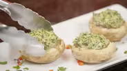 Mushrooms Stuffed with Spinach-Artichoke Dip