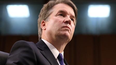 Video thumbnail: PBS NewsHour How Trump factored into Day 1 of Brett Kavanaugh's hearing