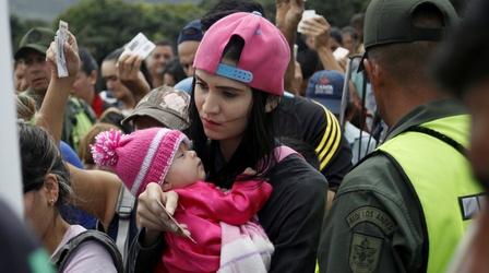 Video thumbnail: PBS NewsHour Scarcity and crisis drive Venezuelans to flee