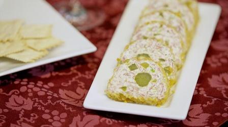 Video thumbnail: Un-Wine'd Cheese Log with Country Ham and Sweet Pickle