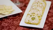 Cheese Log with Country Ham and Sweet Pickle