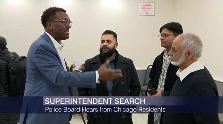 Video thumbnail: Chicago Tonight Police Board Holds 2nd Public Meeting on Top Cop Replacement