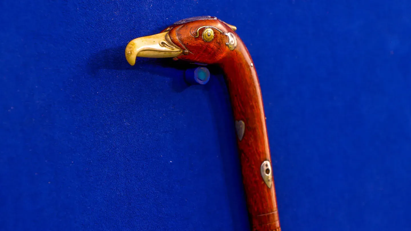 Appraisal: Walnut Eagle Head Cane, ca. 1800