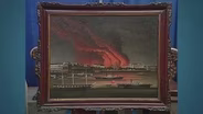 Appraisal: 1856 Chinese Export Canton Fire Oil Painting