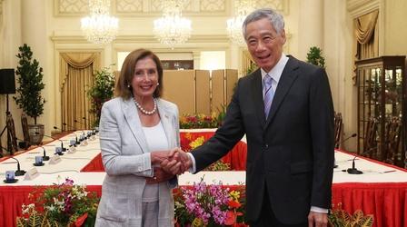 Video thumbnail: PBS NewsHour News Wrap: Pelosi begins Asian tour with stop in Singapore