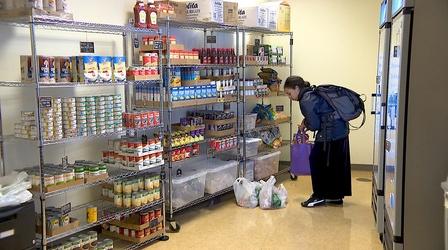 Pop-up pantries address college students' food insecurity