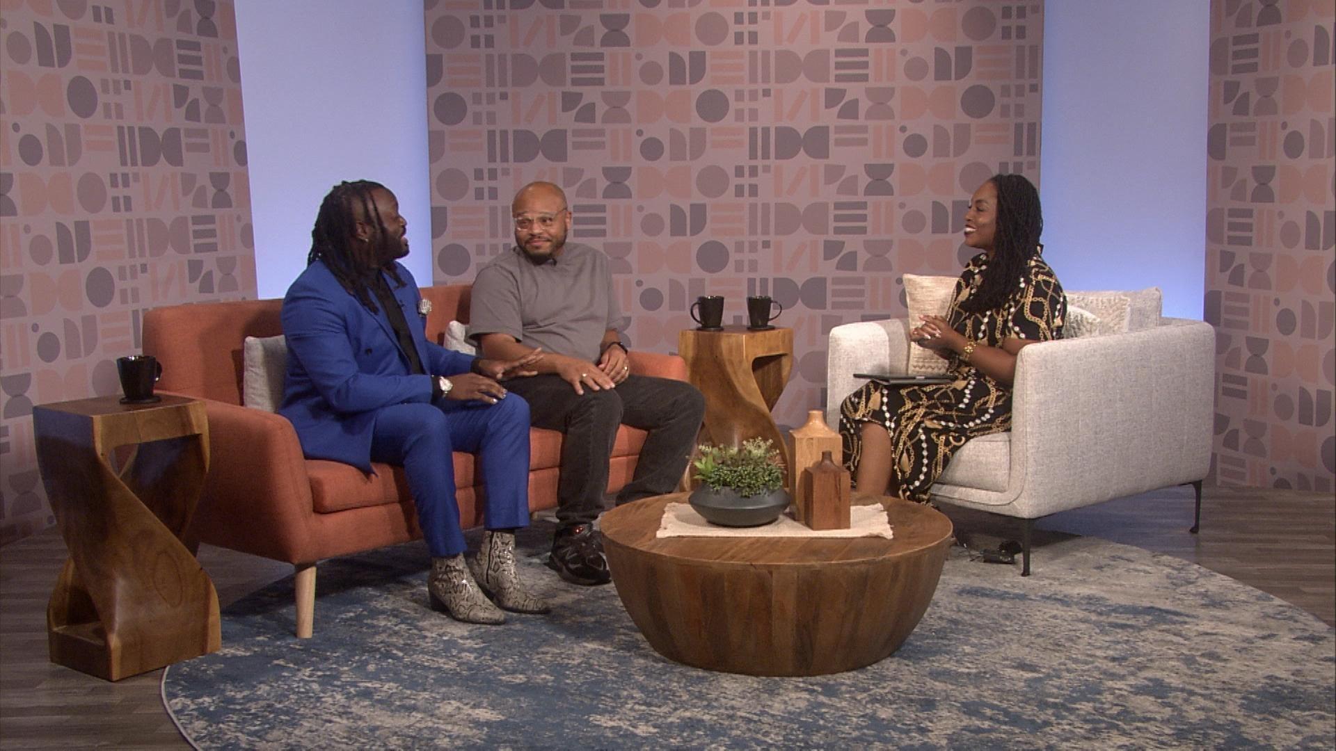 Host of Black Issues Forum Kenia Thompson and two guests.