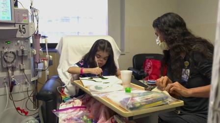 Video thumbnail: PBS NewsHour Artists work next to doctors to help heal in hospitals
