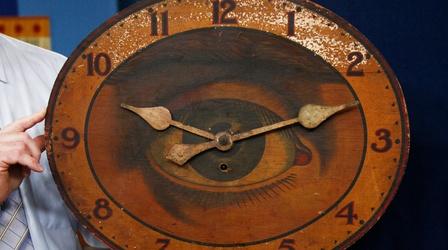 Video thumbnail: Antiques Roadshow Appraisal: Gilbert Clock Co. Optic Eye Clock, ca. 1910