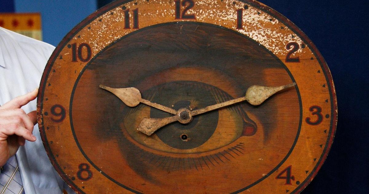 Antiques Roadshow Appraisal Gilbert Clock Co. Optic Eye Clock, ca