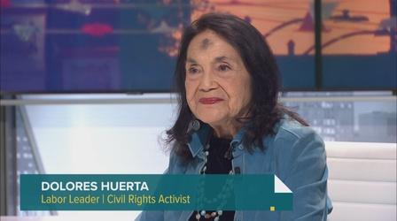Video thumbnail: Chicago Tonight: Latino Voices Legendary Labor Organizer Dolores Huerta on Her Work