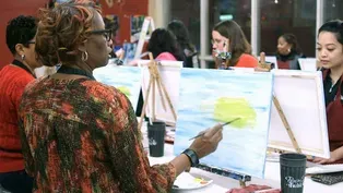 DJ Oliver becomes a "twister" at Painting With A Twist