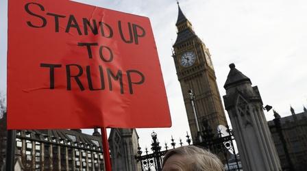 Video thumbnail: PBS NewsHour A special state visit for Trump sparks outcry in the U.K.