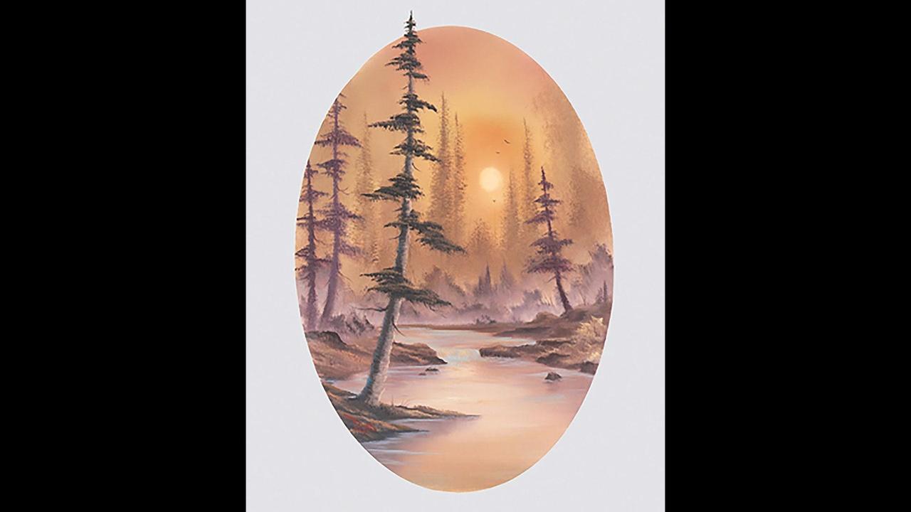 The Best of the Joy of Painting Golden Mist Oval airing Tue, Sep 15 10:00 am
