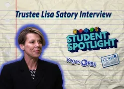 Desert Oasis HS students interview CCSD Trustee Lisa Satory