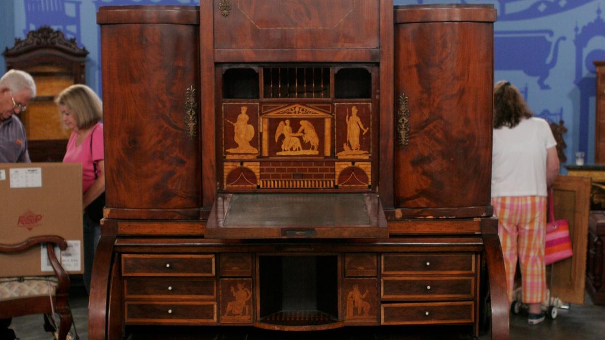 Appraisal: Neoclassical Desk & Bookcase, ca. 1820 | Watch on PBS