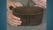 Appraisal: Leather Key Basket, ca. 1850