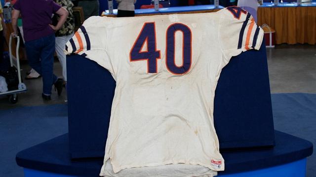 gale sayers long sleeve throwback jersey