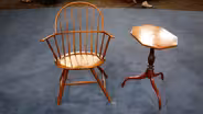 Appraisal: Windsor Armchair & Candlestand, ca. 1800