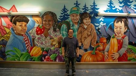 Video thumbnail: Oregon Art Beat Alex Chiu, muralist | grades 6-12