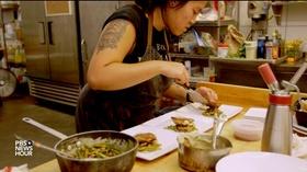 Video thumbnail: PBS NewsHour Can women chefs make the cooking industry 'a better place?'
