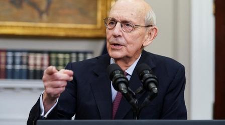 Video thumbnail: PBS NewsHour Who is Biden considering to replace Breyer?