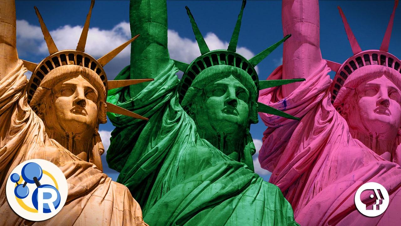 The Statue of Liberty then and now