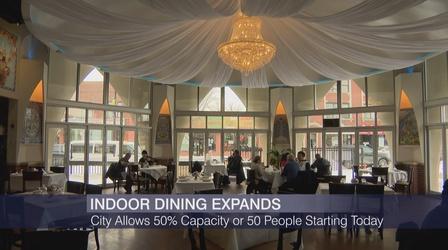 Video thumbnail: Chicago Tonight Chicago Officials Allow Indoor Dining, Drinking to Expand