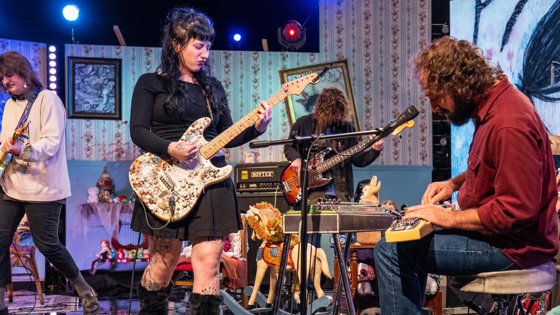 Wednesday performs on the set of Shaped by Sound.