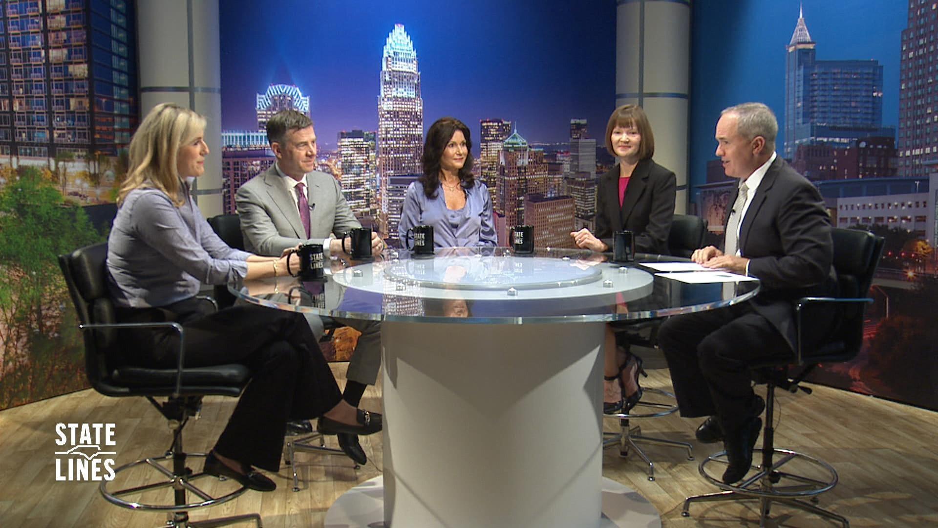 Host of State Lines, Kelly McCullen and panelists.