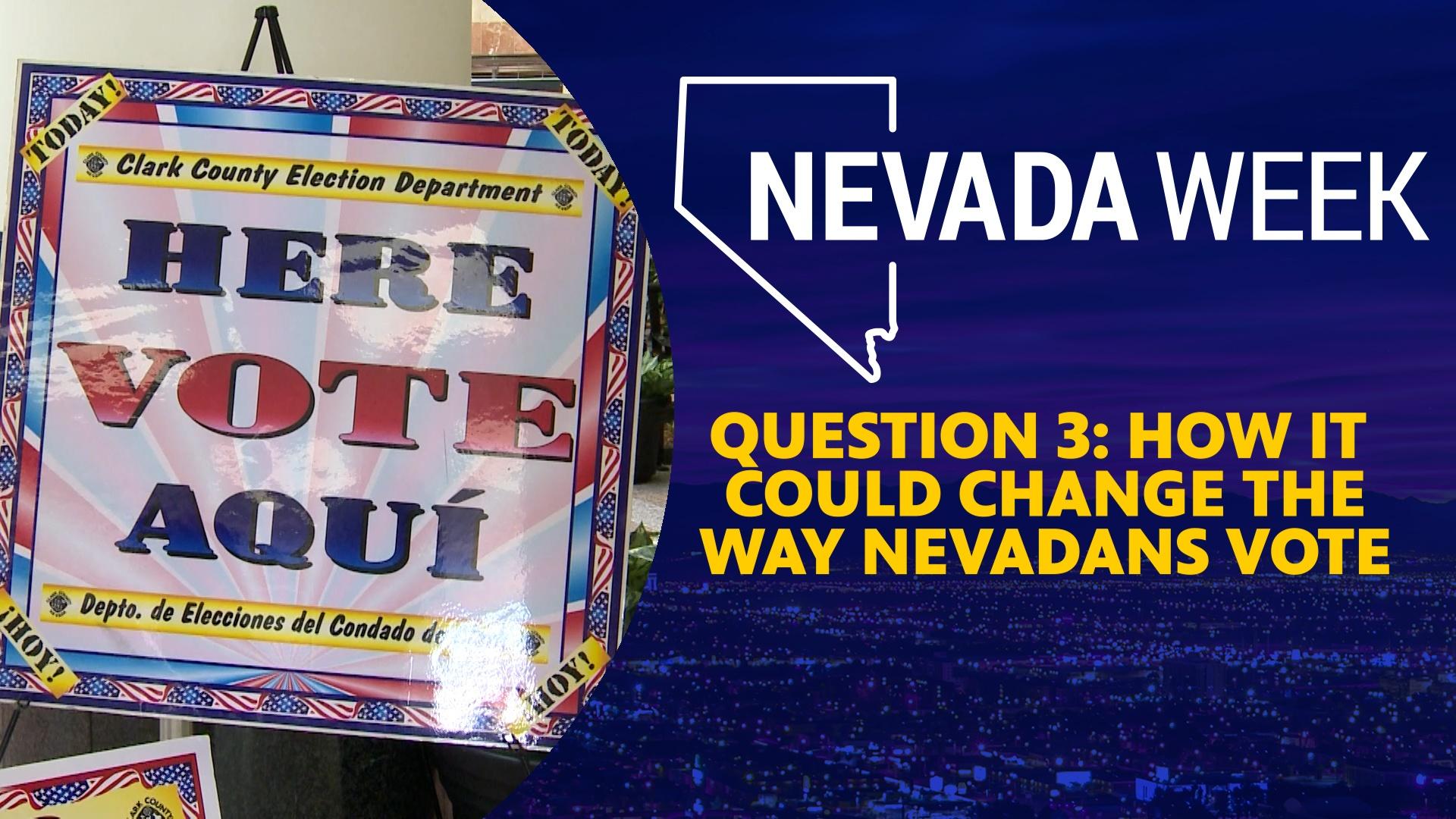 Question 3: How it could change the way Nevadans vote