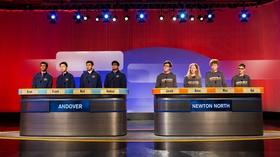 Video thumbnail: High School Quiz Show Quarterfinal #4: Andover vs. Newton North (912)